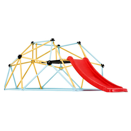 Jungle Gym: 8FT Geometric Dome Climber With Slide & Climbing Grip, For Kids 3 To 9 Years Old, Supports 600LBS And Easy Assembly
