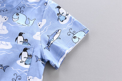 infant Boy's Summer Suit short sleeve Shirt