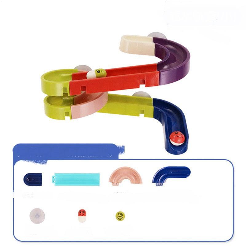 Bath Toys Wall Suction Cup Marble Race Run Track Game