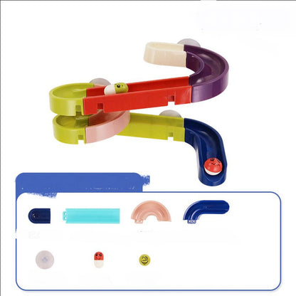 Bath Toys Wall Suction Cup Marble Race Run Track Game
