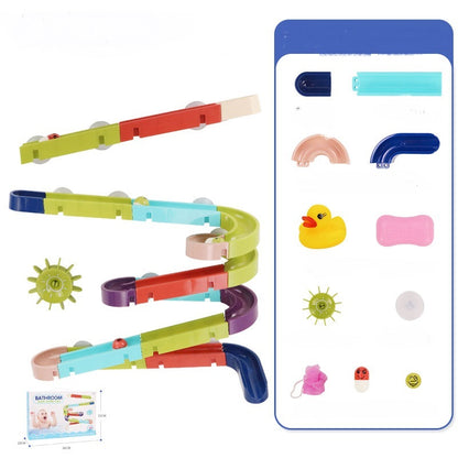 Bath Toys Wall Suction Cup Marble Race Run Track Game