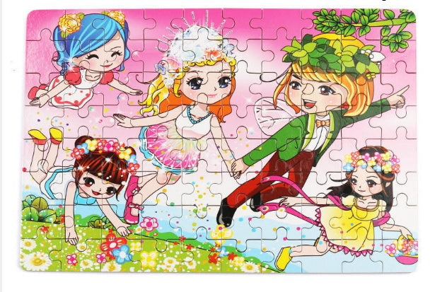 80PCS wooden educational animal puzzles for toddlers/children