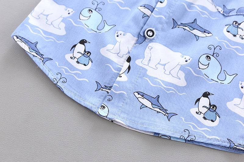 infant Boy's Summer Suit short sleeve Shirt