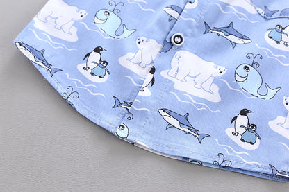 infant Boy's Summer Suit short sleeve Shirt