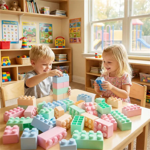 64 PCS Building Blocks Set For Toddlers 18+ Months, BPA-Free