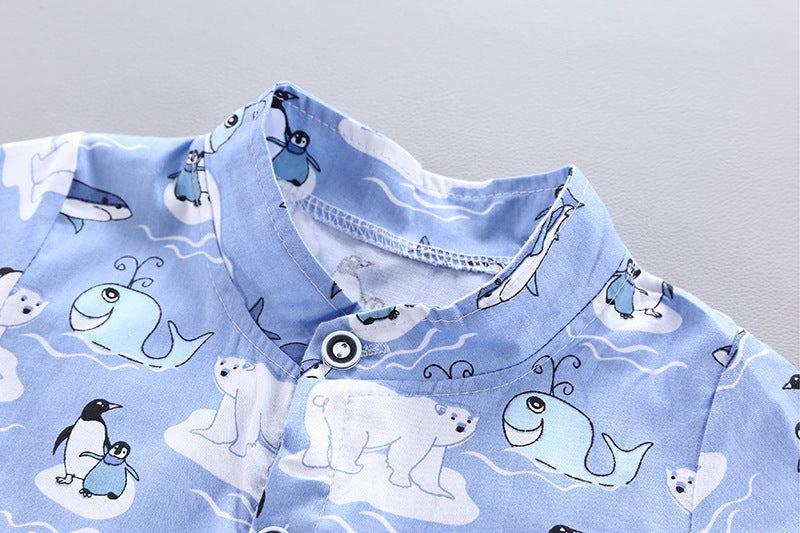 infant Boy's Summer Suit short sleeve Shirt