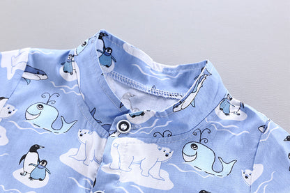 infant Boy's Summer Suit short sleeve Shirt