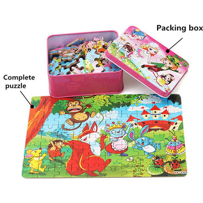 80PCS wooden educational animal puzzles for toddlers/children