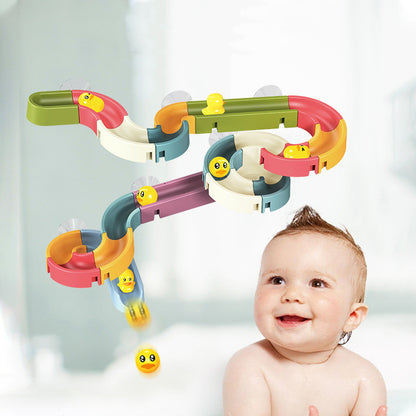 Bath Toys Wall Suction Cup Marble Race Run Track Game