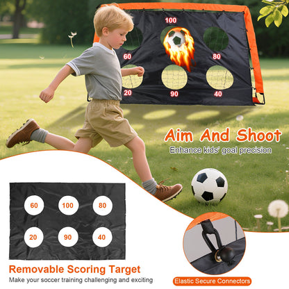 Kids Soccer Goals Portable Soccer Training Equipment With Cones Agility Ladder Target Carry Bag For Toddler/Kids Outdoor Sport Play