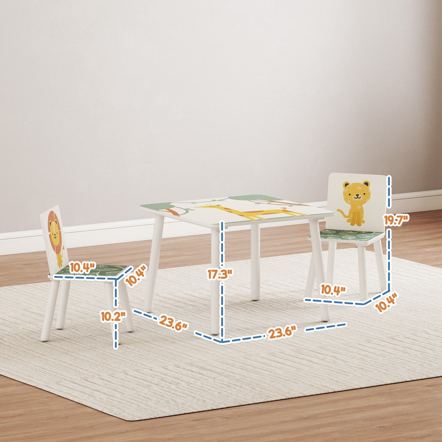 3-pc Child-size Table & Chair Set