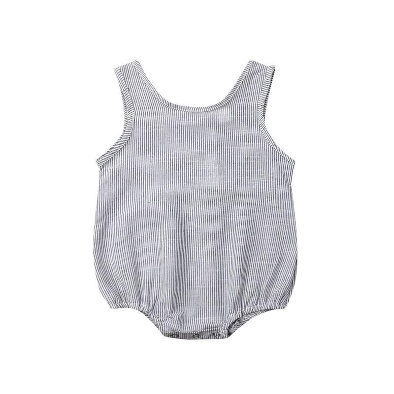 Summer Newborn Baby Girl / Boy Sleeveless Button Romper