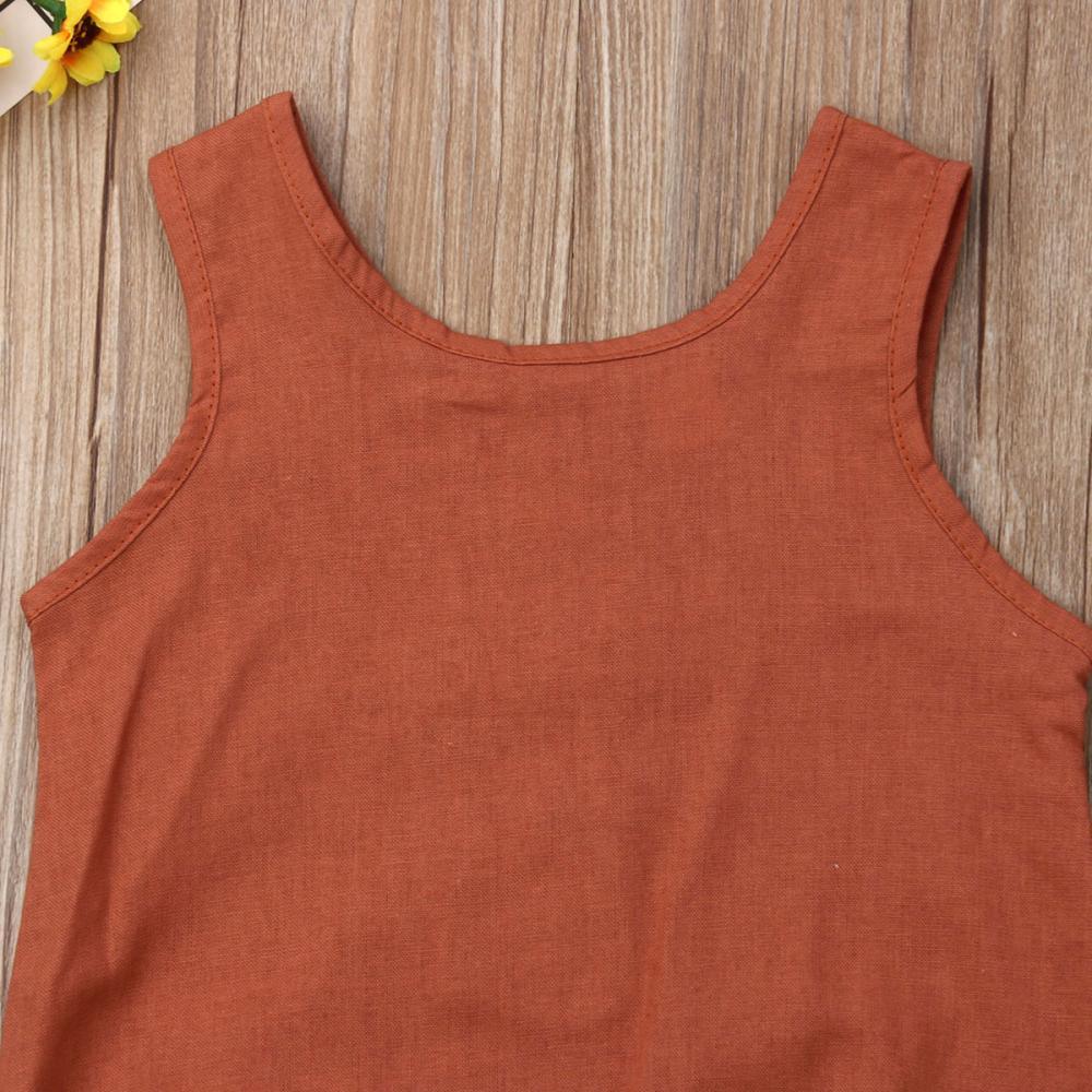 Summer Newborn Baby Girl / Boy Sleeveless Button Romper