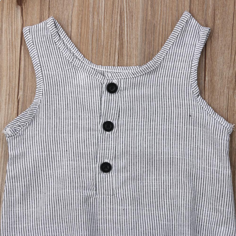 Summer Newborn Baby Girl / Boy Sleeveless Button Romper