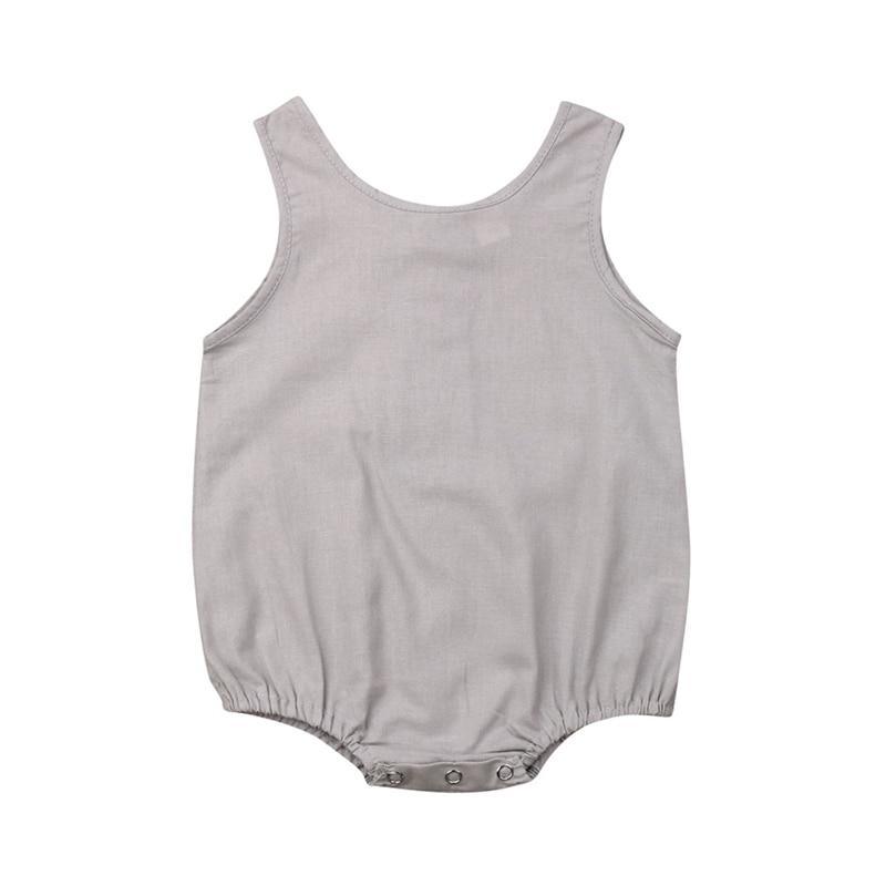 Summer Newborn Baby Girl / Boy Sleeveless Button Romper