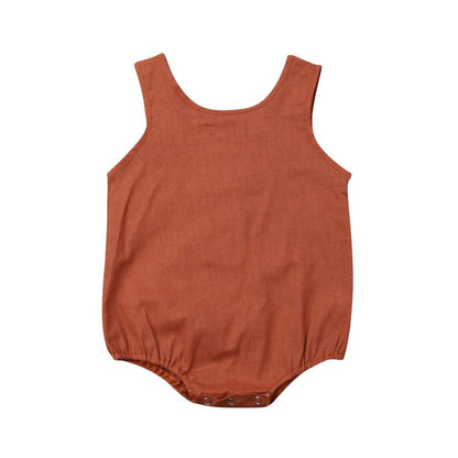 Summer Newborn Baby Girl / Boy Sleeveless Button Romper