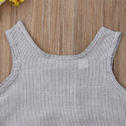 Summer Newborn Baby Girl / Boy Sleeveless Button Romper
