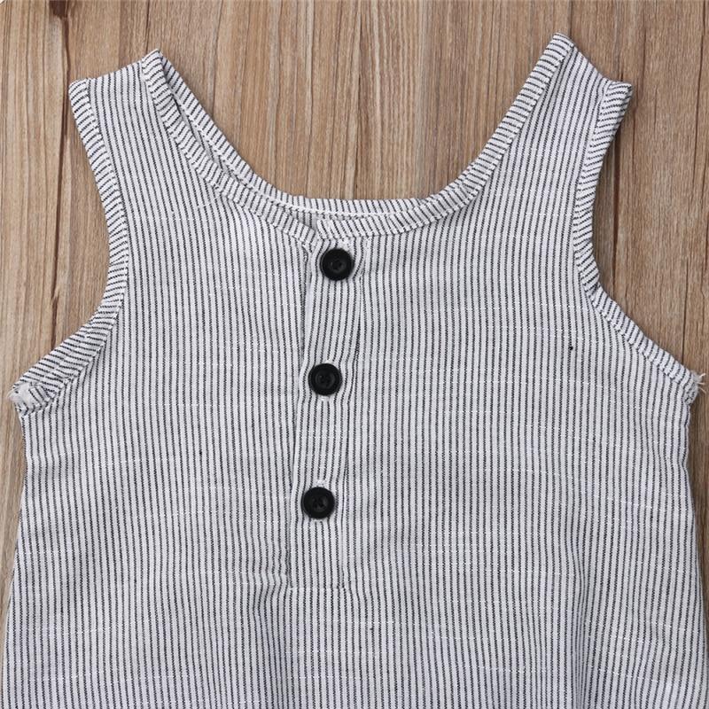Summer Newborn Baby Girl / Boy Sleeveless Button Romper