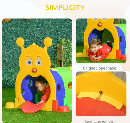 Kids Outdoor Play Tunnel , Multicolor 59 Inches Long, Non-toxic PP, For 3-6 Years Old