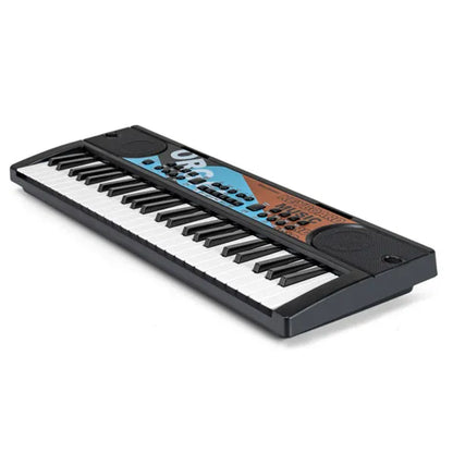 49 Keys Kids Electronic Keyboard With Microphone, 8 Tones & Rhythms For Age 3+ - Black