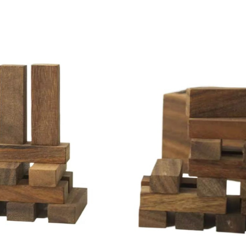Wooden Building Blocks - Family & Board Games, Competitive Puzzle
