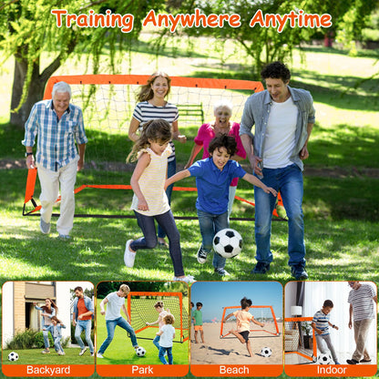 Kids Soccer Goals Portable Soccer Training Equipment With Cones Agility Ladder Target Carry Bag For Toddler/Kids Outdoor Sport Play